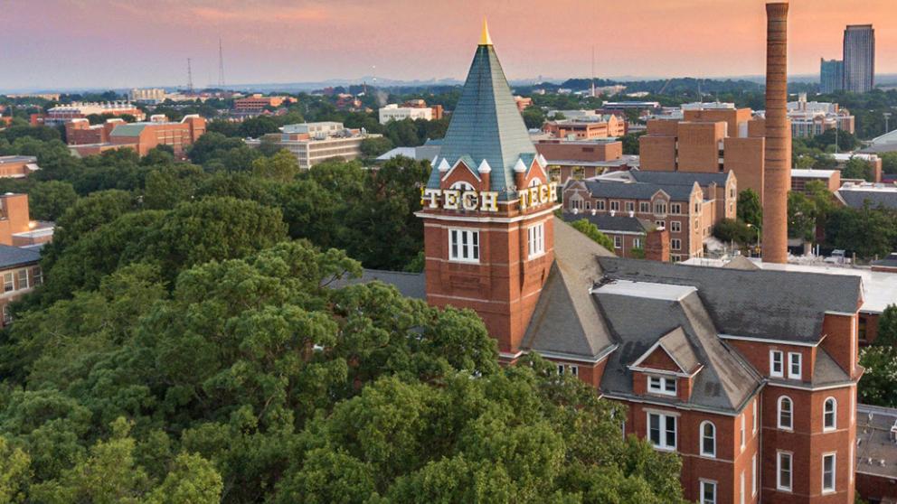 Georgia Tech Campus - view of Tech Tower